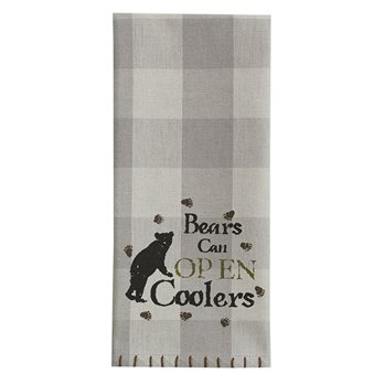 Bears Can Open Print Dishtowel