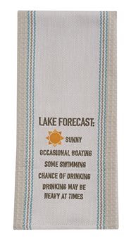 Lake Forecast Embroidered Dishtowel