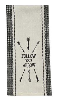 Follow Your Arrow Embroidered Dishtowel