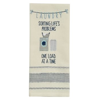 Laundry Embroidered Dishtowel