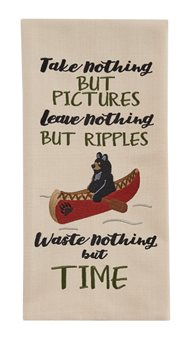 Take Nothing Embroidered Dishtowel