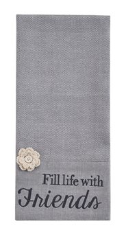 Fill Life Embroidered Dishtowel