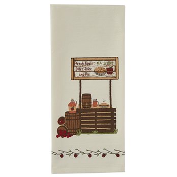 Cider Stand Printed Flour Sack Dishtowel