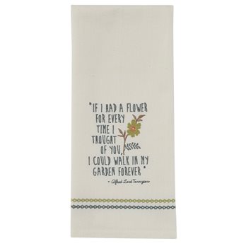 If I Had A Flower Embroidered Dishtowel