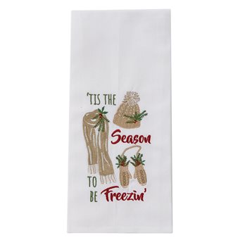 Freezin Embroidered Dishtowel