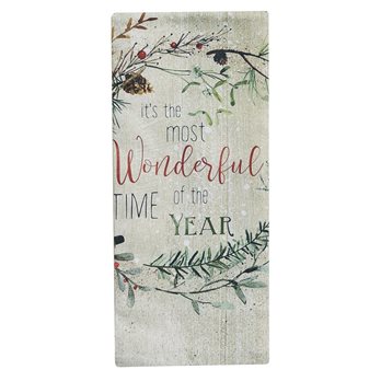 Wonderful Time Printed Dishtowel