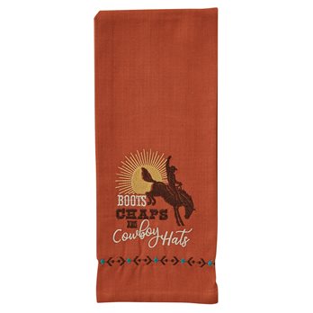 Boots, Chaps And Cowboy Hats Dishtowel