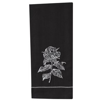 Hydrangea Embroidered Dishtowel