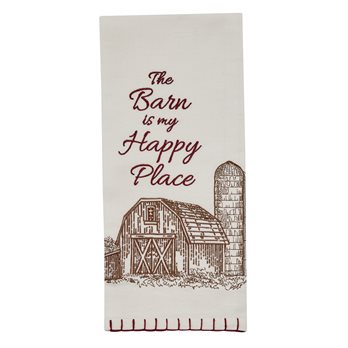 Barn Happy Place Dishtowel