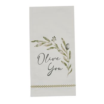 Olive You Decorative Dishtowel