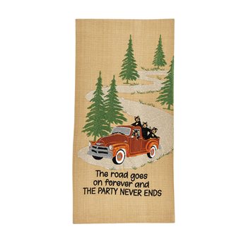 The Road Goes On Forever Dishtowel