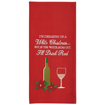 Dreaming Of A White Christmas Dishtowel