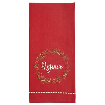 Rejoice Embroidered Dishtowel