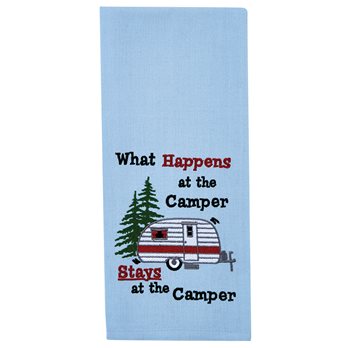 What Happens In The Camper Dishtowel