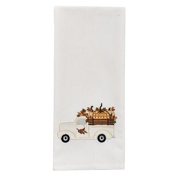 Harvest Truck Printed Dishtowel