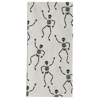 Skeletons Flour Sack Printed Dishtowel