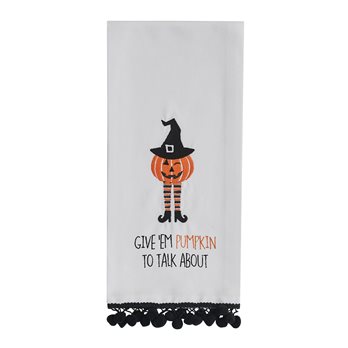 Give Em Pumpkin Decorative Dishtowel