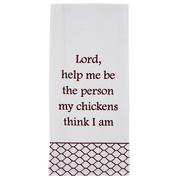 Lord, Help Me Flour Sack Printed Dishtowel