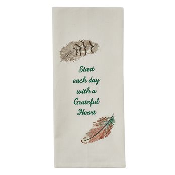 Start Each Day Embroidered Dishtowel