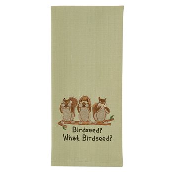 What Birdseed Embroidered Dishtowel