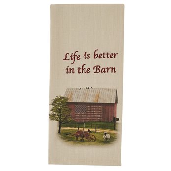 Life In Barn Dishtowel