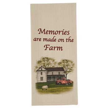 Memories On Farm Dishtowel