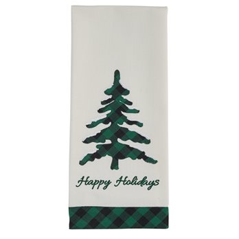 Happy Holidays Applique Dishtowel