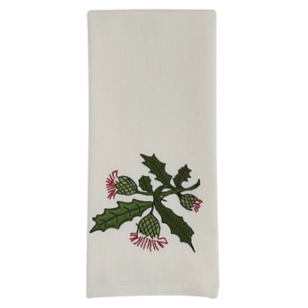 Embroidered Thistle Dishtowel