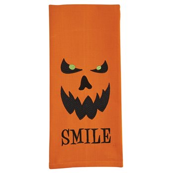 Smile Embroidered Dishtowel