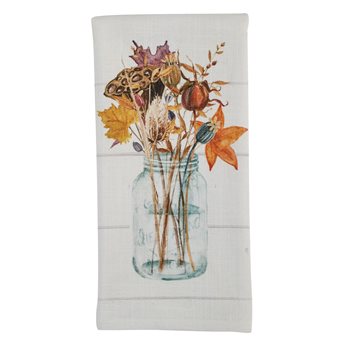 Harvest Home Mason Jar Thistle Dishtowel