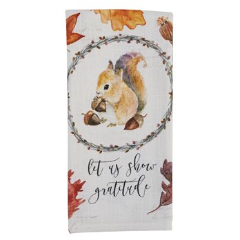 Harvest Home Squirrel Dishtowel