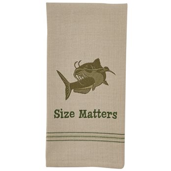 Size Matters Embroidered Dishtowel