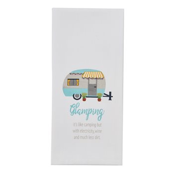 Glamping Like Camping Printed Dishtowel