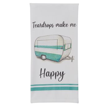 Teardrops Make Me Happy Printed Dishtowel