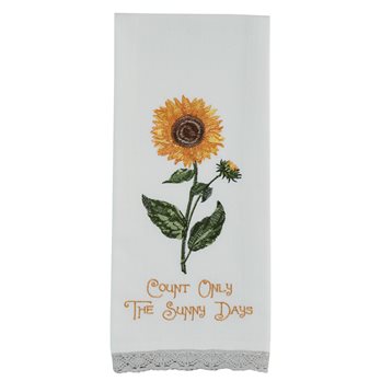 Count Only The Sunny Days Embroidered Dishtowel