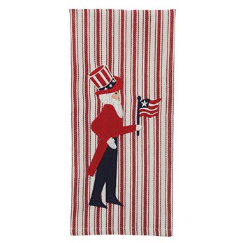 Uncle Sam Applique Dishtowel