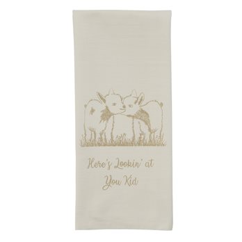 Here'S Lookin' At You Kid Printed Flour Sack Dishtowel