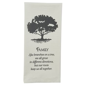 Family Tree Printed Dishtowel