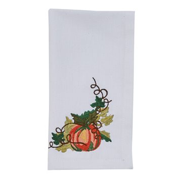 Harvest Pumpkn Embroidered Napkin