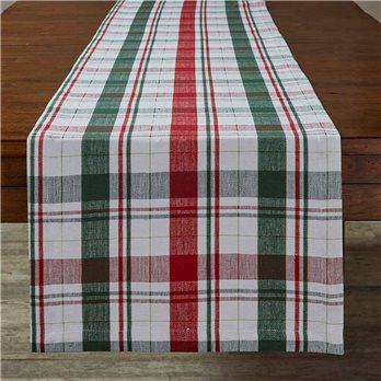 Winter Botanic Plaid Table Runner 15X72