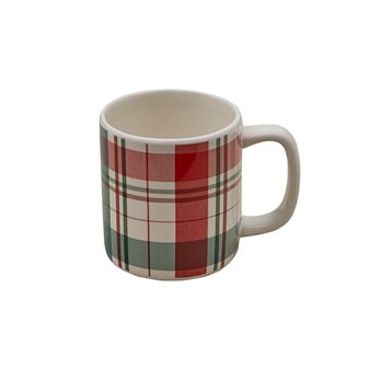 Winter Botanic Plaid Mug