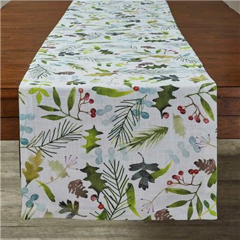 Seasonal Sprig Table Runner 15X72