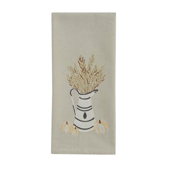 White And Wheat Decorative Dishtowel