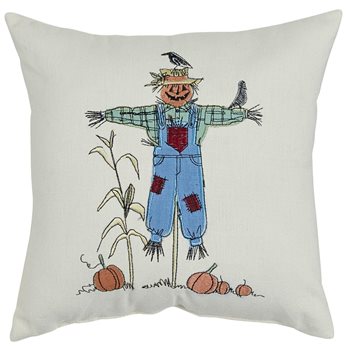 Scarecrow Applique Pillow 10""