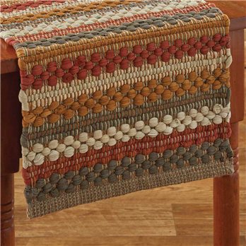 Gathered Pumpkin Chindi Table Runner 15X72