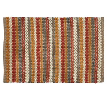 Gathered Pumpkin Chindi Rug 2X3