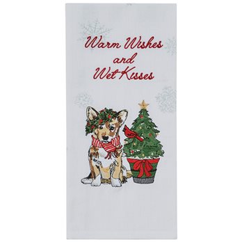 Warm Wishes Embroidered/Printed Dishtowel