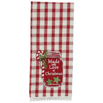 Made With Love Applique Dishtowel