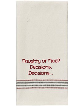 Naughty Or Nice S Dishtowel