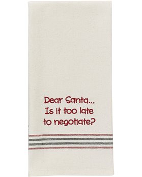 Santa Too Late To Negotiate Dishtowel